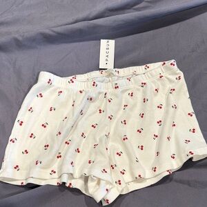Brandy Melville John Galt Cherry pajama shorts